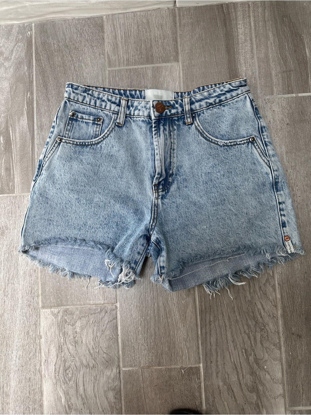 One Teaspoon Light Blue Denim Cutoff Shorts Size 28